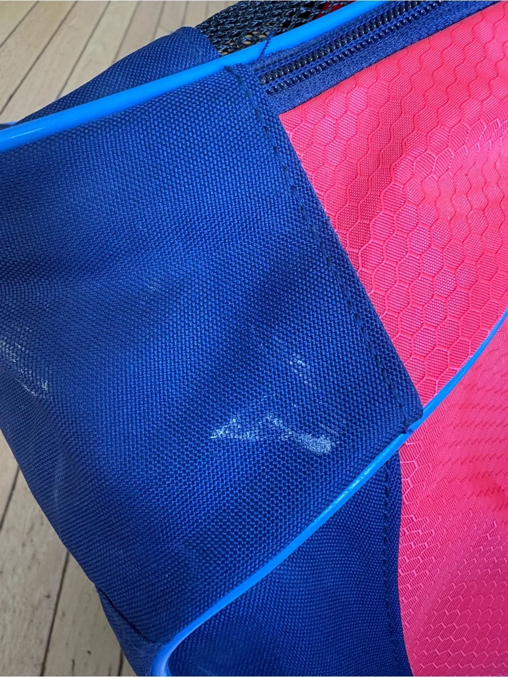 Adidas Defender Small Pink & Blue Duffel Sports Bag